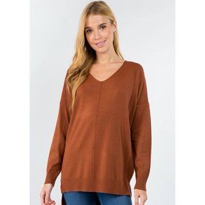 Dreamers by Debut Coffee V Neck Front Seam